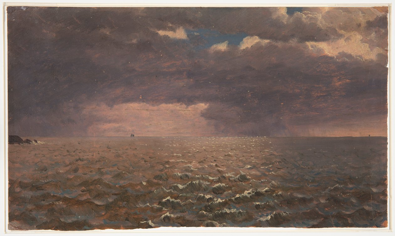 Stormigt hav av Frederic Edwin Church