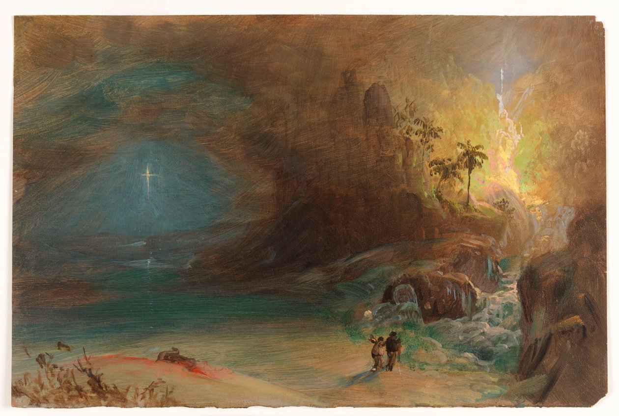 Studie för "Apotheosis to Thomas Cole" av Frederic Edwin Church