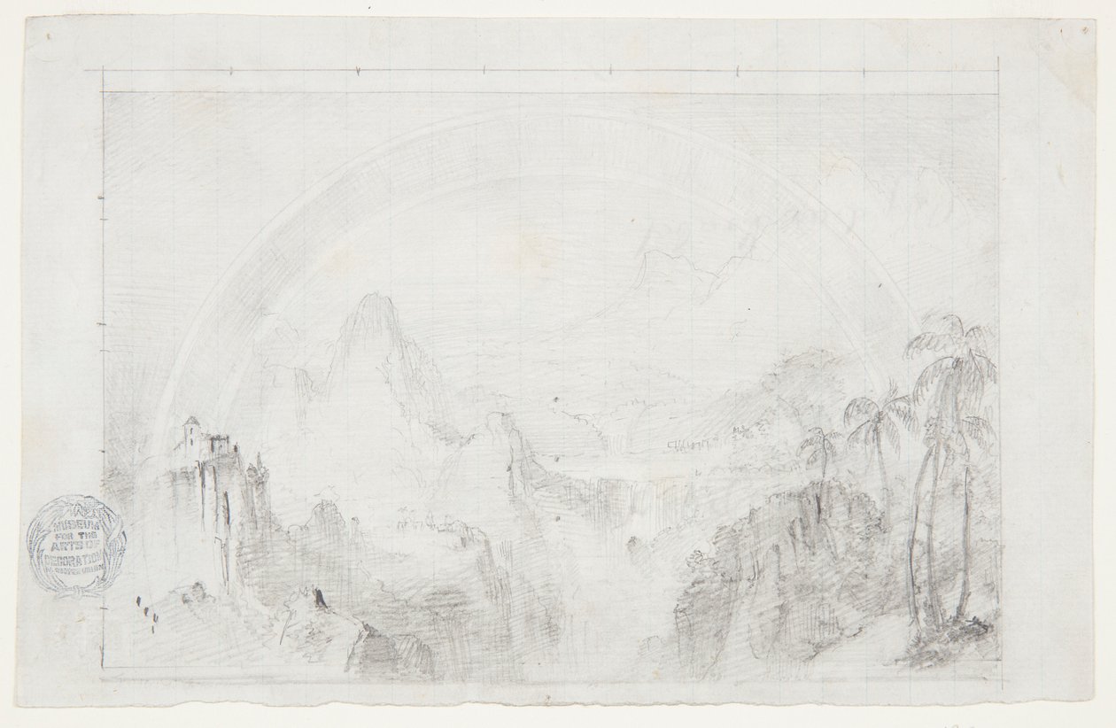 Studie för "Rainy Season in the Tropics" av Frederic Edwin Church