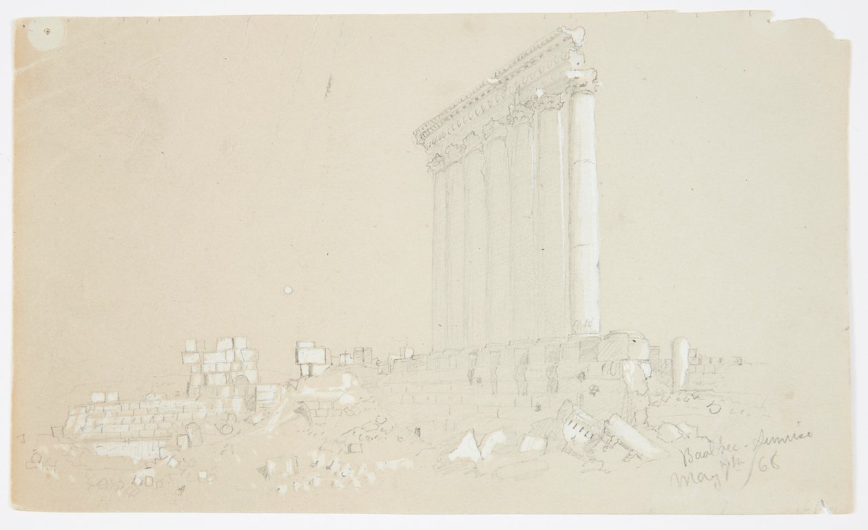 Jupiters tempel vid soluppgången, Baalbek av Frederic Edwin Church