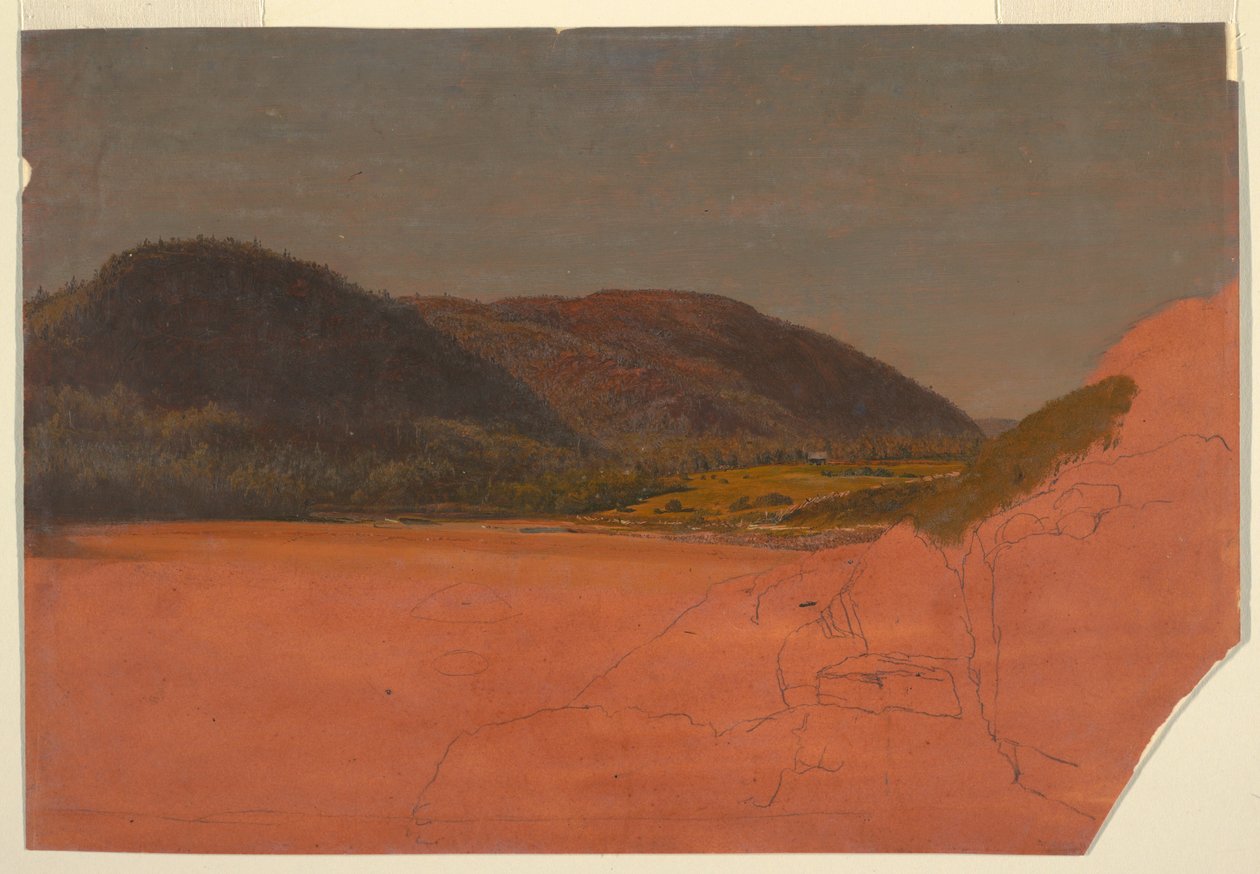 Bikupan och sandstranden från Great Head, Mount Desert av Frederic Edwin Church