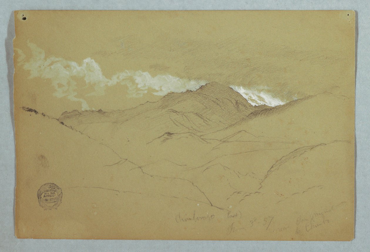 Utsikt från öster om berget Chimborazo, Ecuador av Frederic Edwin Church