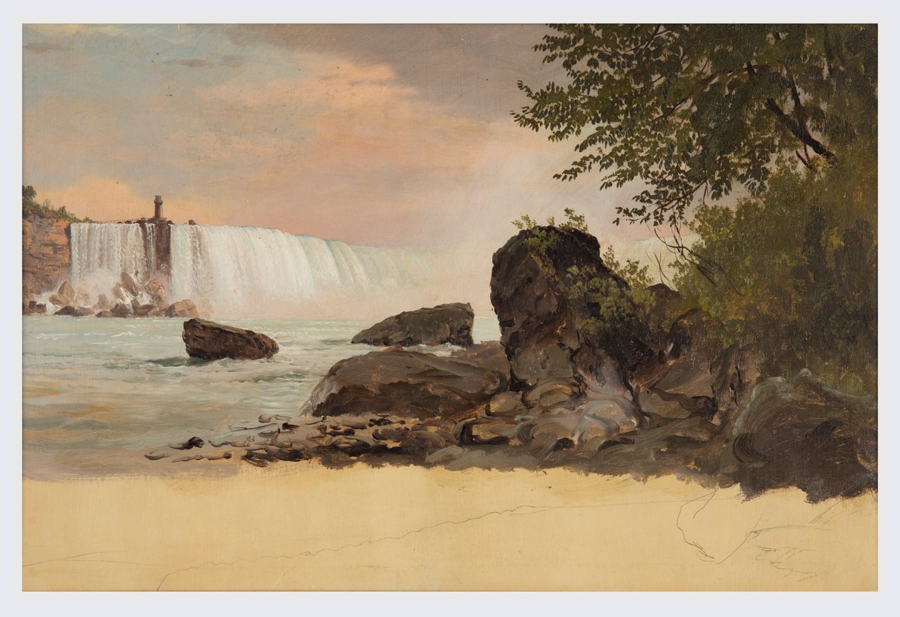 Utsikt över de kanadensiska fallen och Goat Island av Frederic Edwin Church