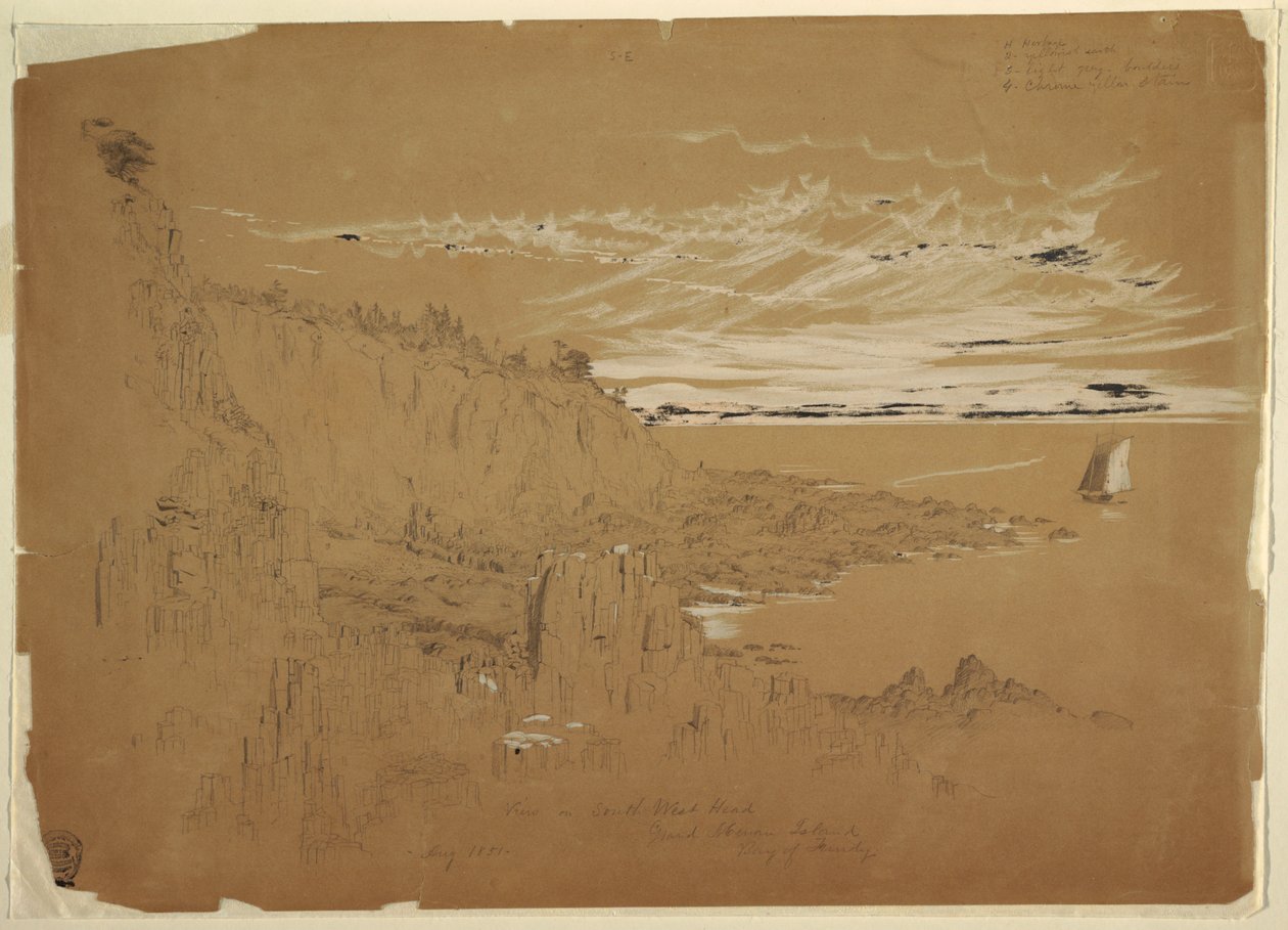 "Utsikt över South West Head, Grand Manan Island, Bay of Fundy, Kanada" av Frederic Edwin Church