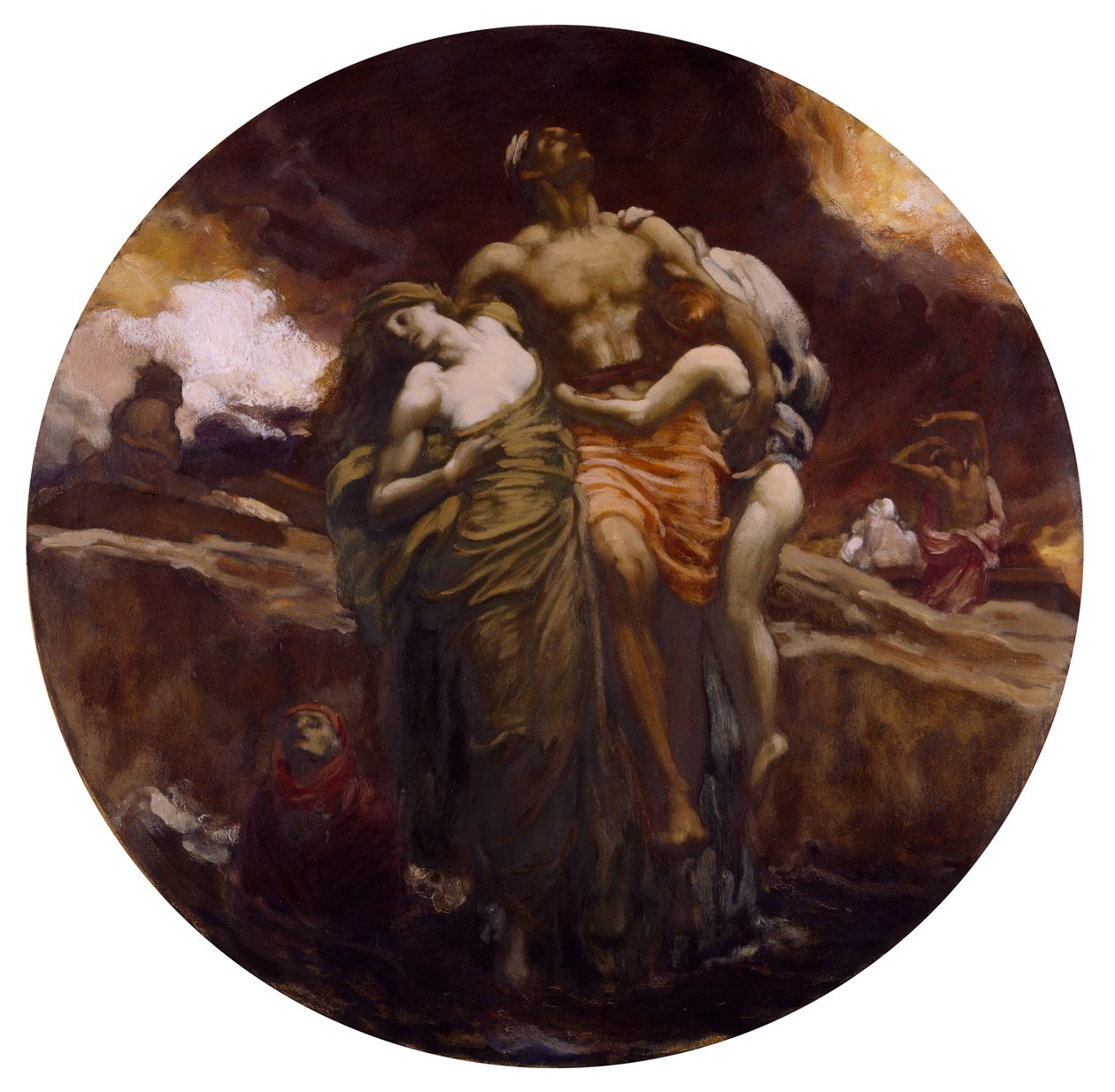 Och havet gav upp de döda som fanns i det, 1891-92. av Frederic Leighton