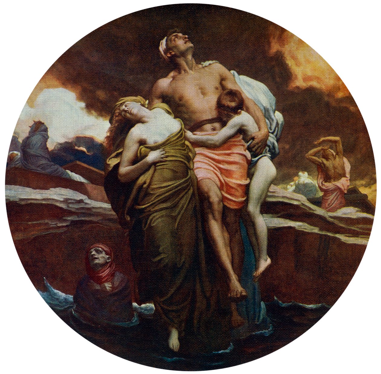 Och havet gav upp de döda som fanns i det, utställd 1892, 1912. av Frederic Leighton