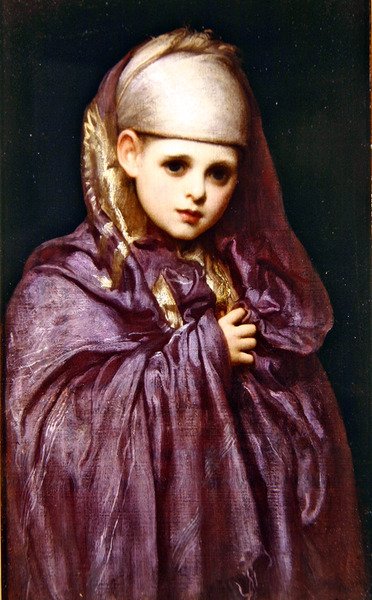 Little Fatima (olja på papper) av Frederic Leighton