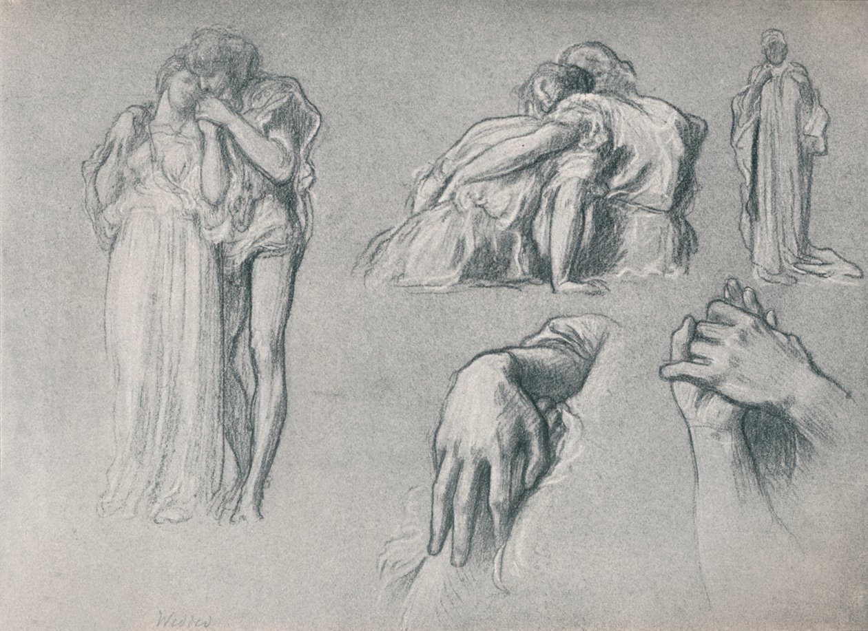Studier för Wedded, 1882, 1897 av Frederic Leighton