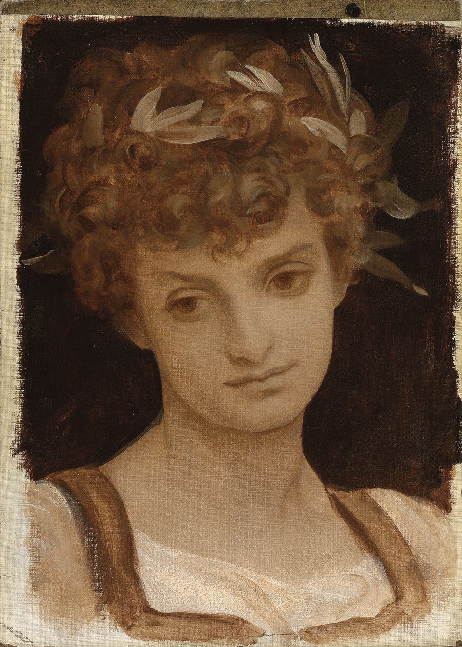 Studie av ett flickhuvud av Frederic Leighton