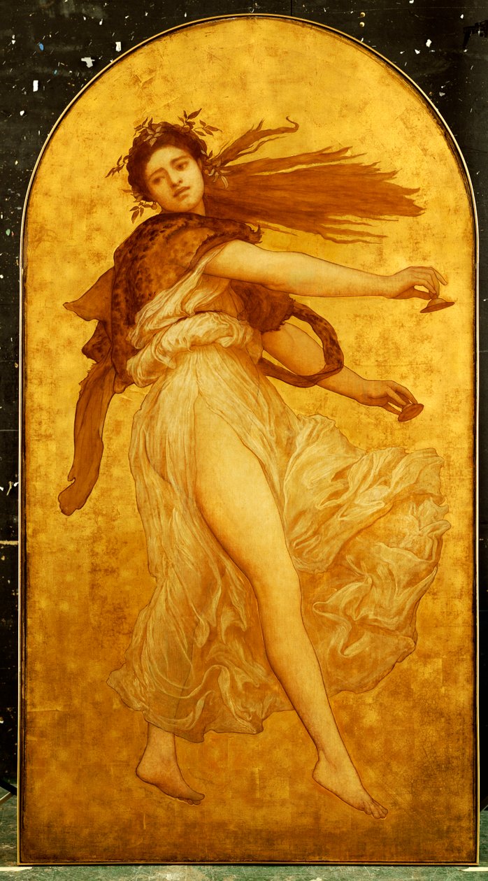 Cymbalisternas dans av Frederic Leighton