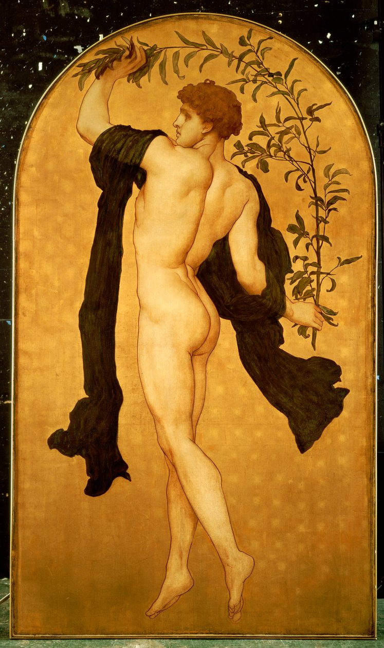 Cymbalisternas dans av Frederic Leighton