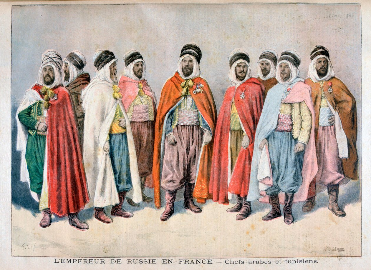 Arabiska och tunisiska hövdingar, 1896 av Frederic Lix