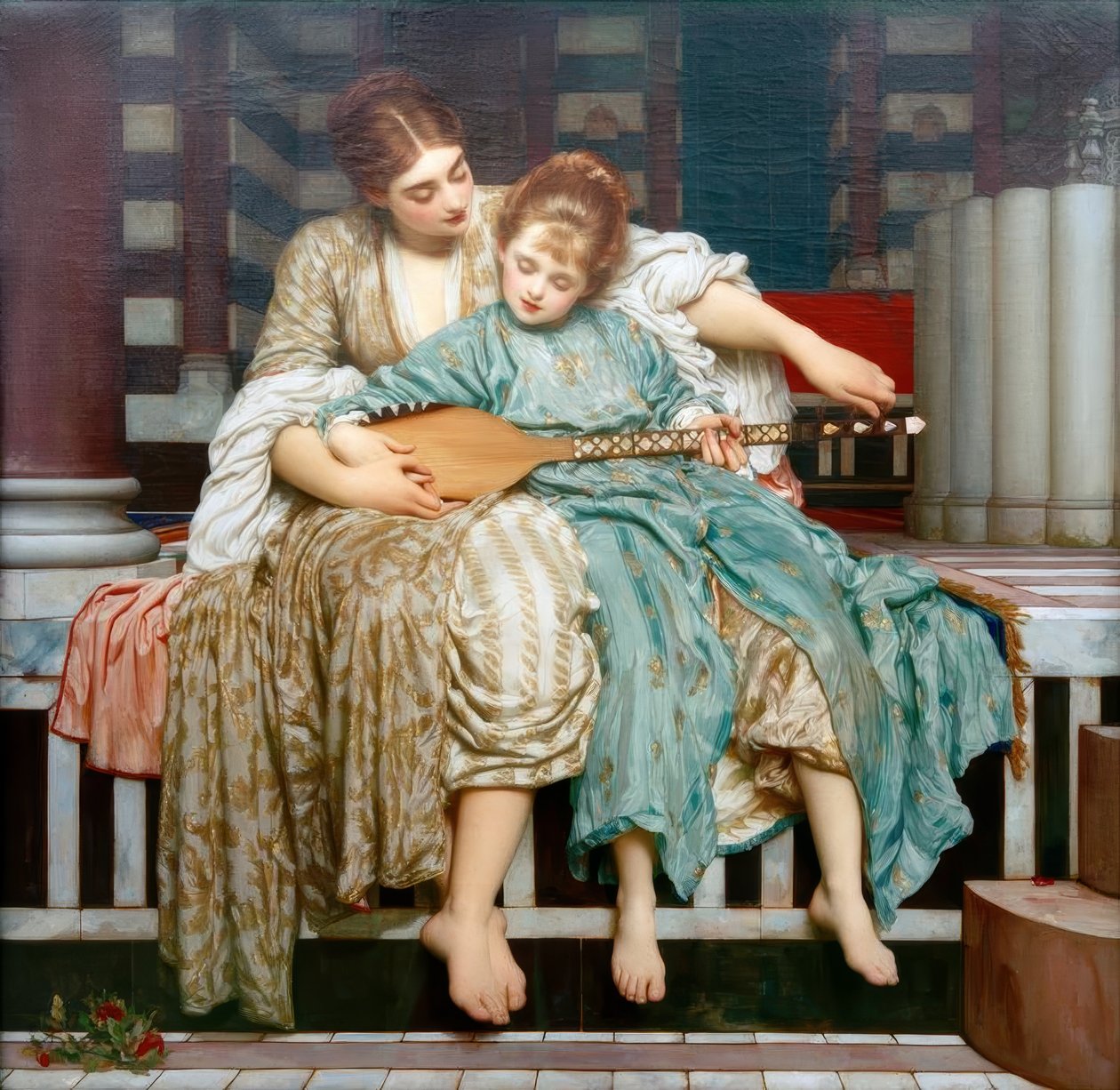 musik-lektion av Frederic Lord Leighton