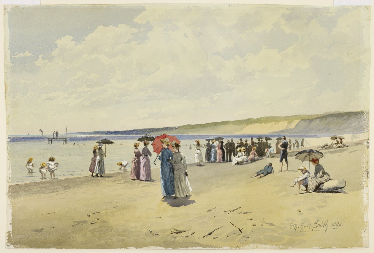 The Beach, 1888 (wc på papper) av Frederic Marlett Bell Smith