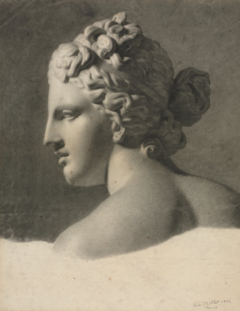 Studie av en gipsgjutning (a la bosse) av Frederic Millet