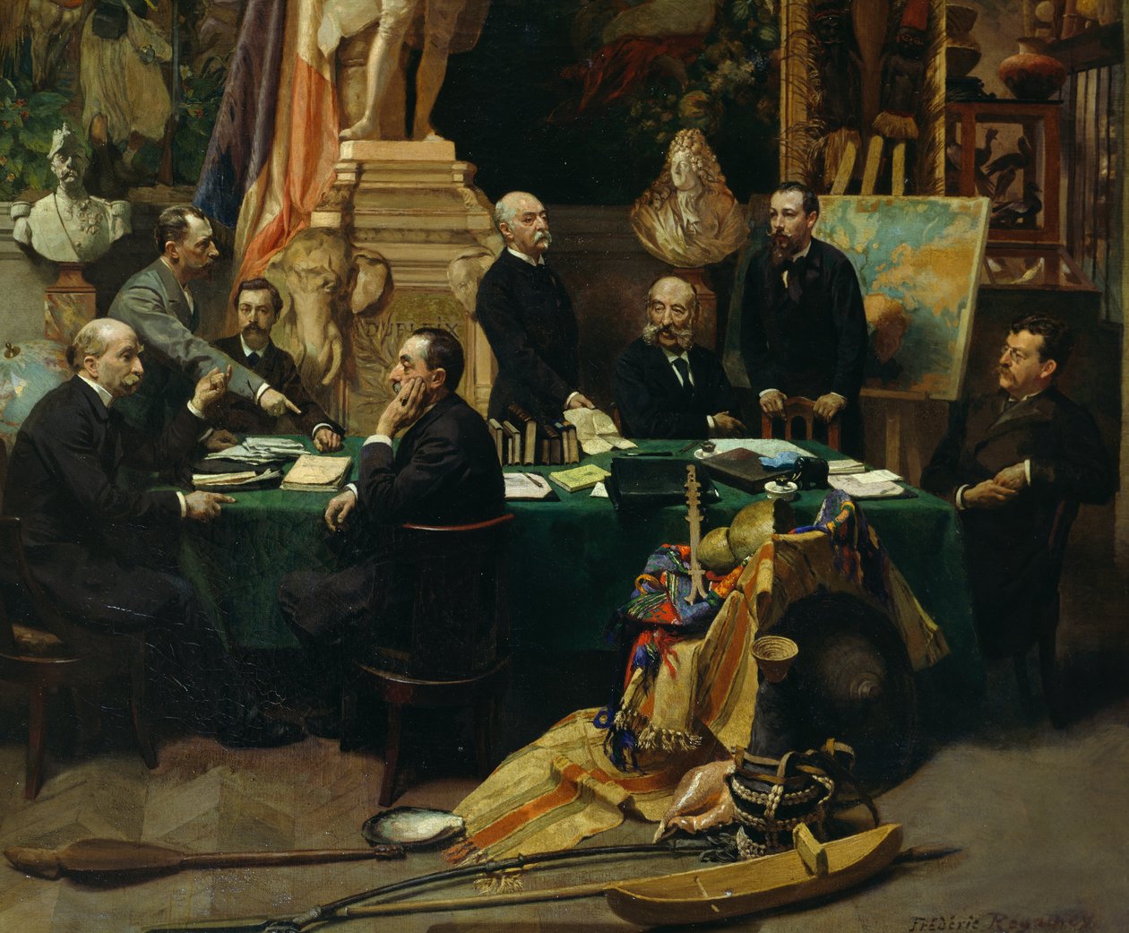 Jules Ferry (1832-1893) välkomnade delegater från kolonier i november 1892 av Frederic Regamey