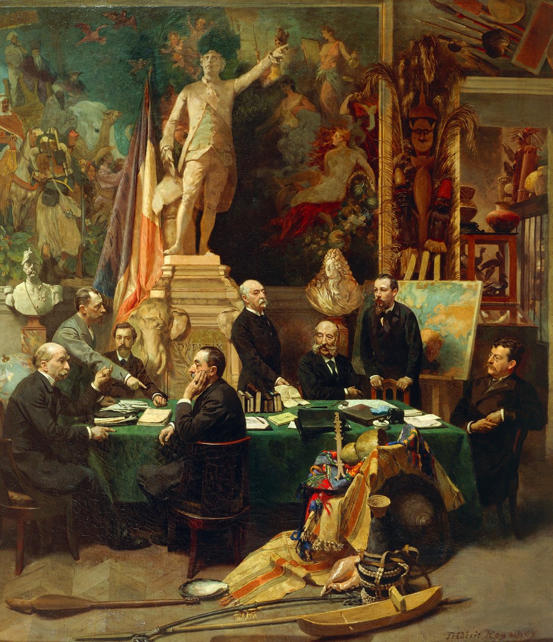 Jules Ferry tar emot delegaterna från kolonierna i november 1892, målning av Frederic Regamey (1849-1925). Frankrike av Frederic Regamey