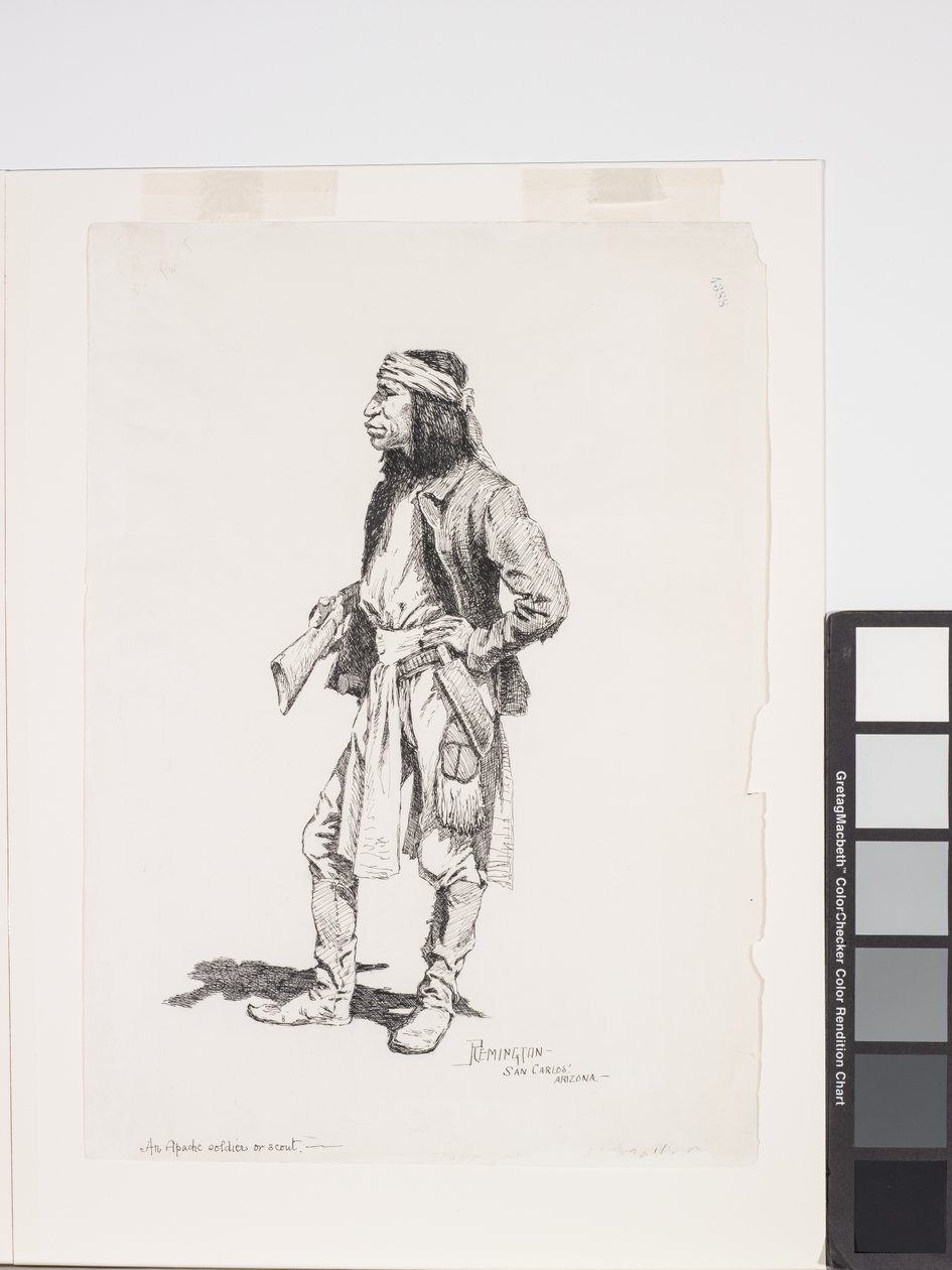 En apachesoldat eller scout av Frederic Remington