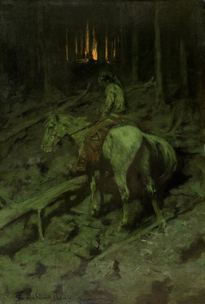 Apache Fire Signal av Frederic Remington