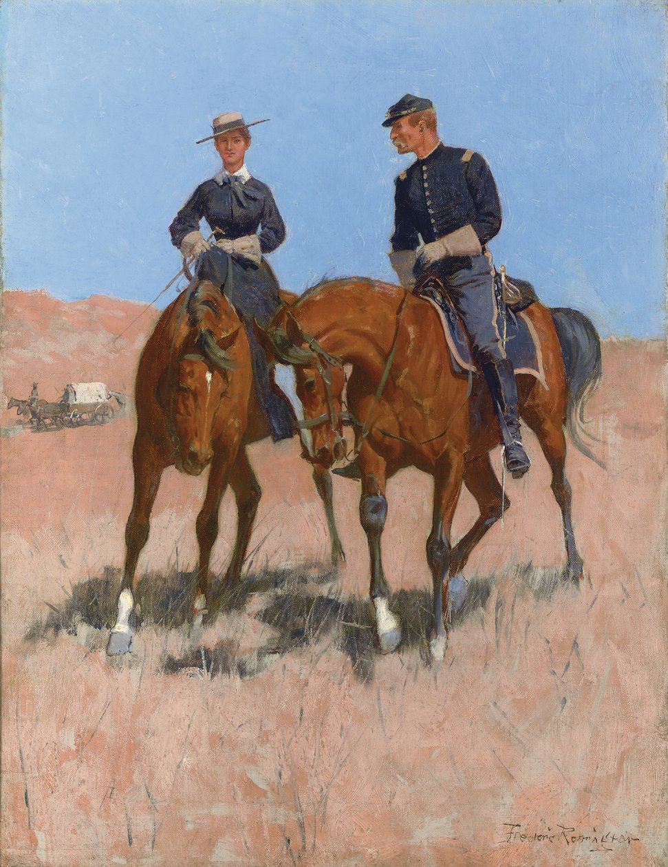 Belle McKeever och Lt. Edgar Wheelock, ca 1899 av Frederic Remington