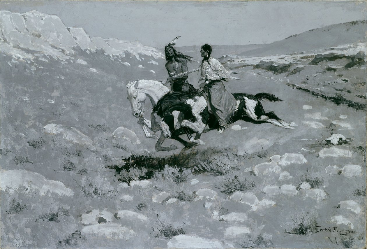 Ceremonin för den snabbaste hästen av Frederic Remington