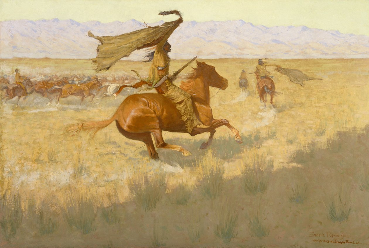 Ägarbyte (The Stampede: Horse Thieves) 1903 av Frederic Remington