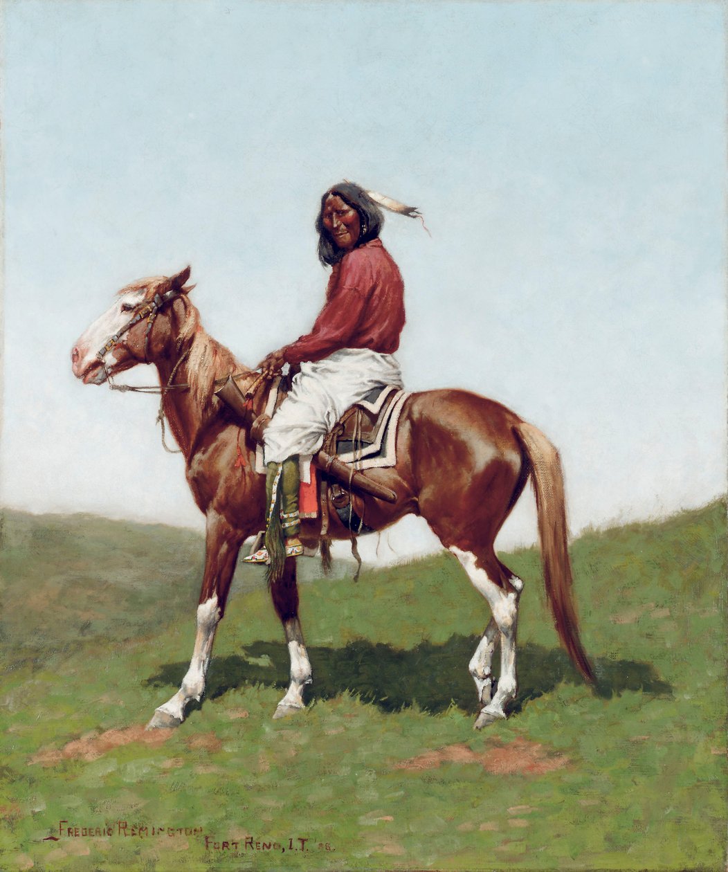 Comanche Brave, Fort Reno, indiskt territorium av Frederic Remington