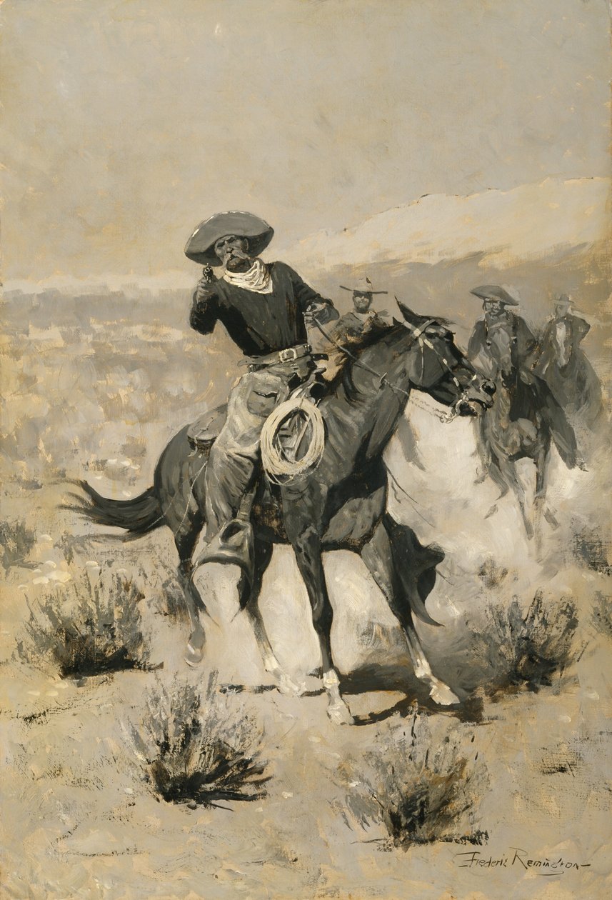 Days on the Range (Hands Up) c.1902 av Frederic Remington