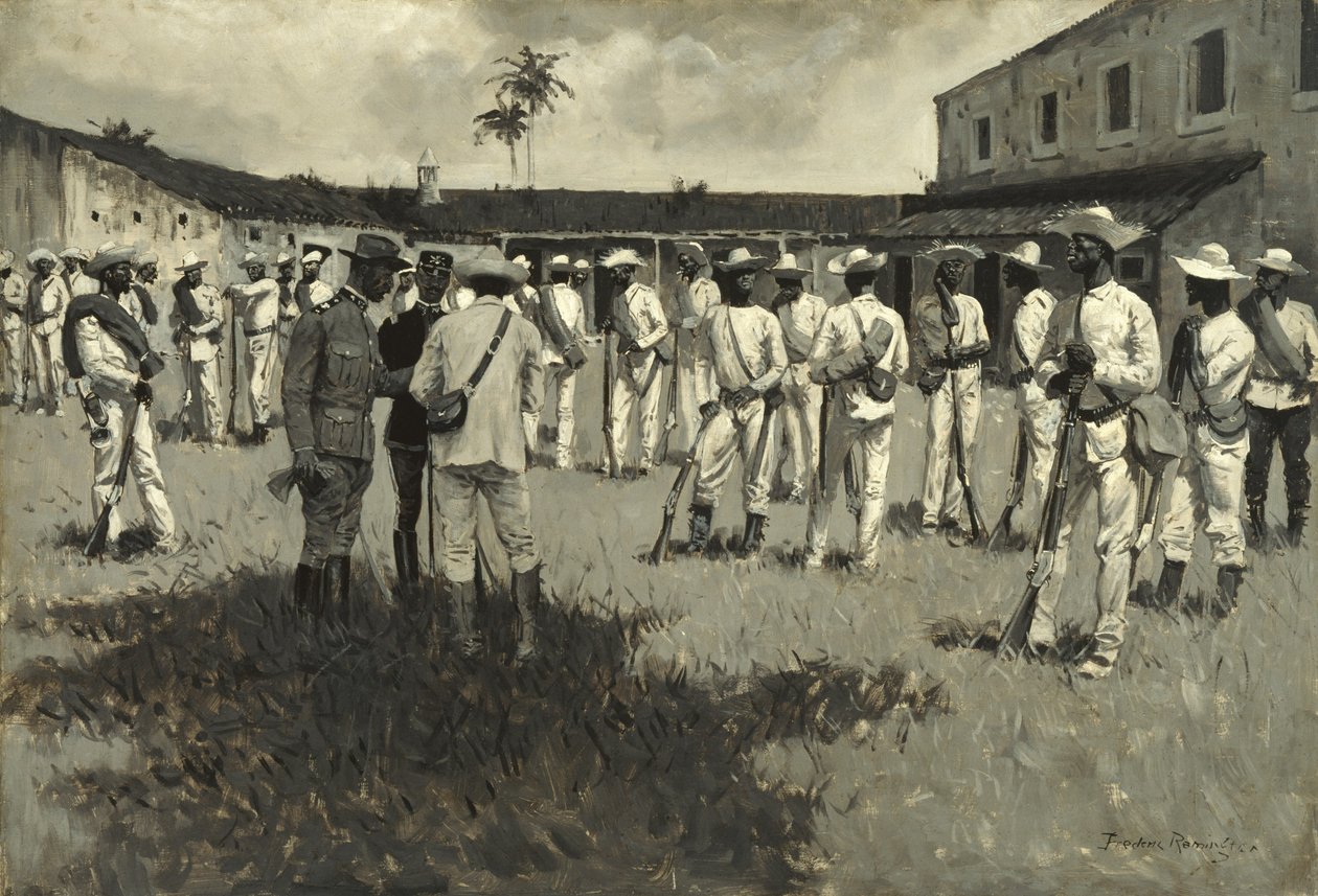 Upplösning av Gomez armé av Frederic Remington