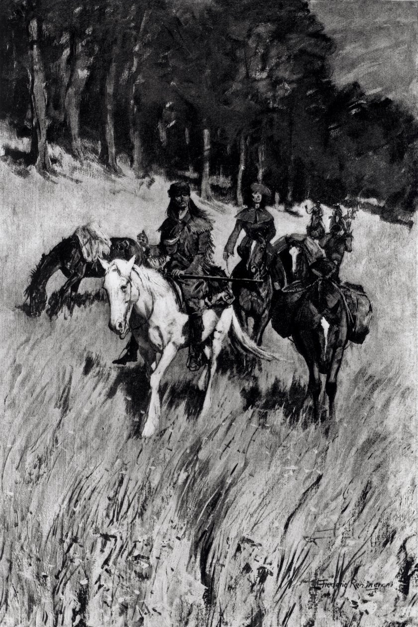 Early Pioneers on the Blue Ridge, graverad av F. H. Wellington, från 