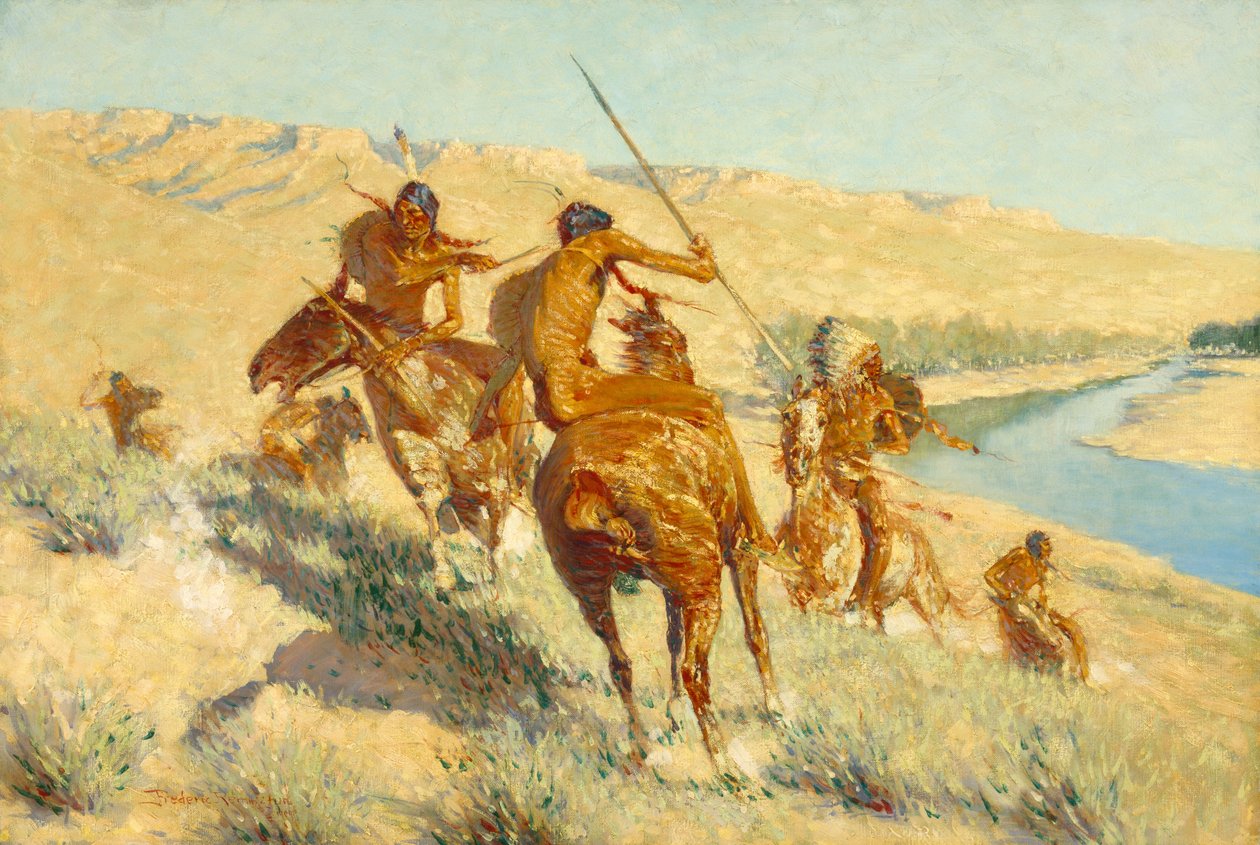 Episod of the Buffalo Gun (The Visitation of the Buffalo Gun: A Buffalo Episode) 1909 av Frederic Remington