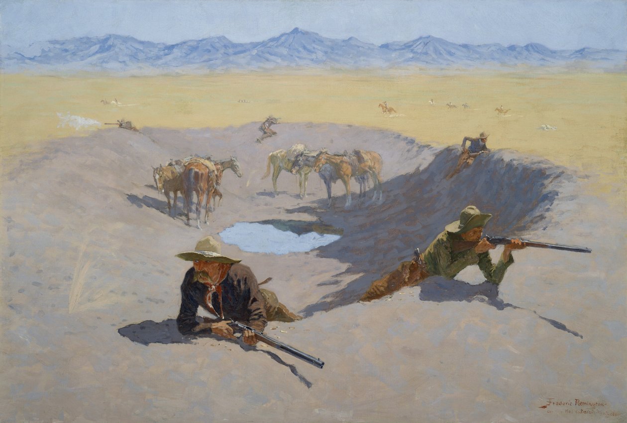 Kampen om vattenhålet av Frederic Remington
