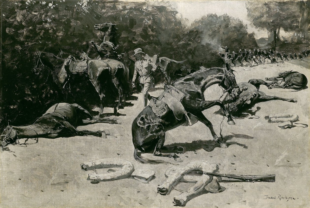 Hur hästarna dog för sitt land vid Santiago av Frederic Remington