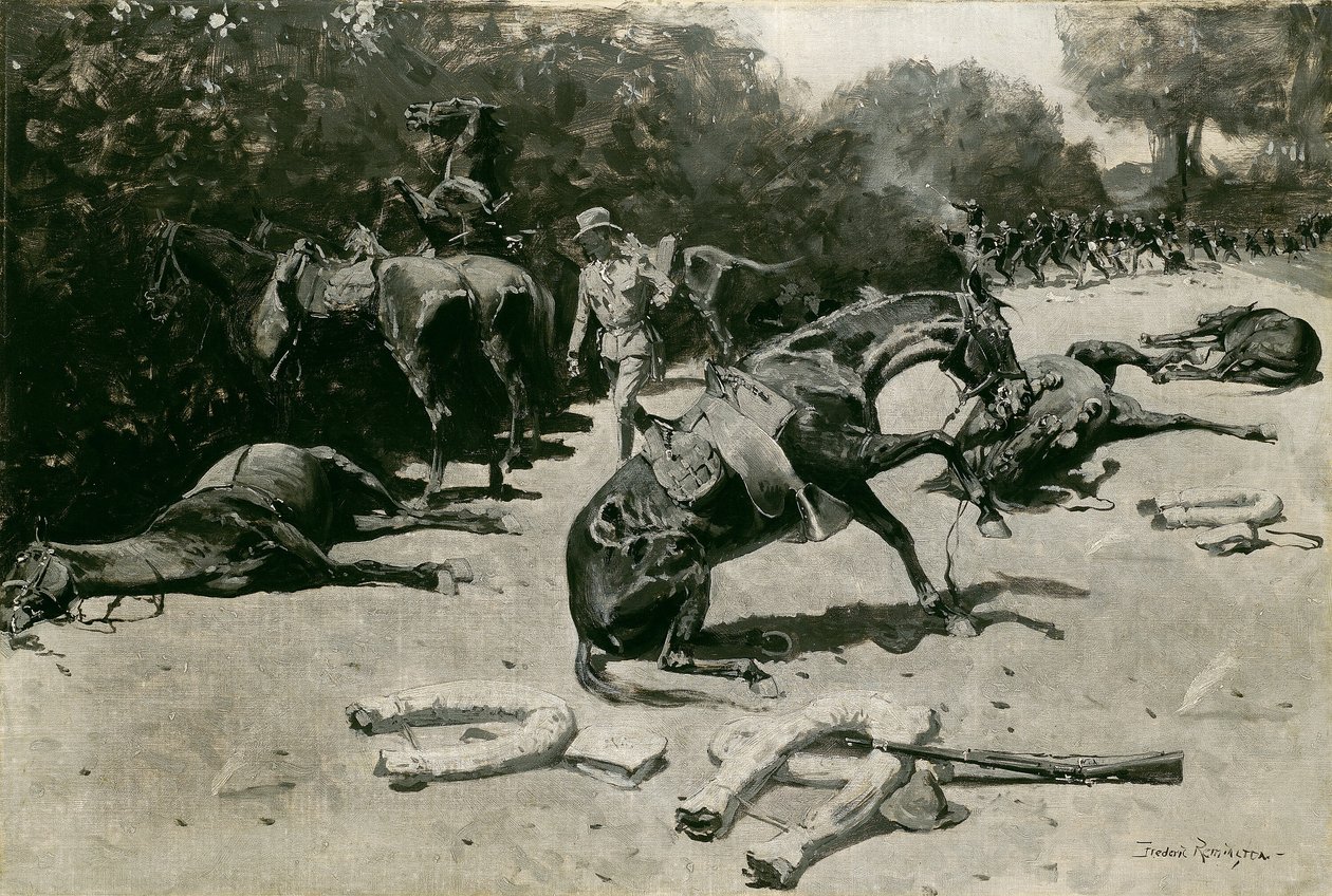 Hur hästarna dog för sitt land i Santiago, 1899. av Frederic Remington
