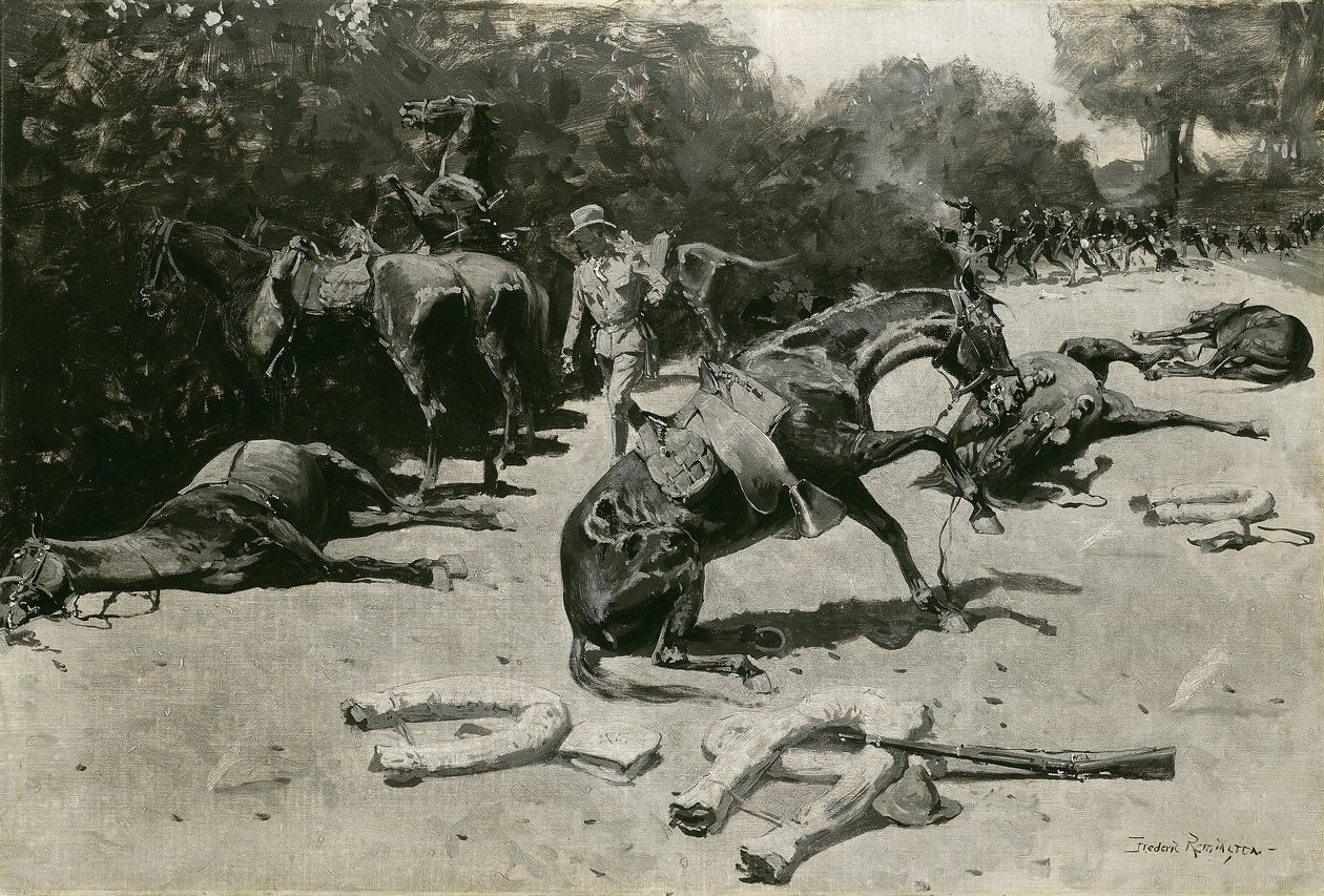 Hur hästarna dog för sitt land i Santiago, 1899 av Frederic Remington