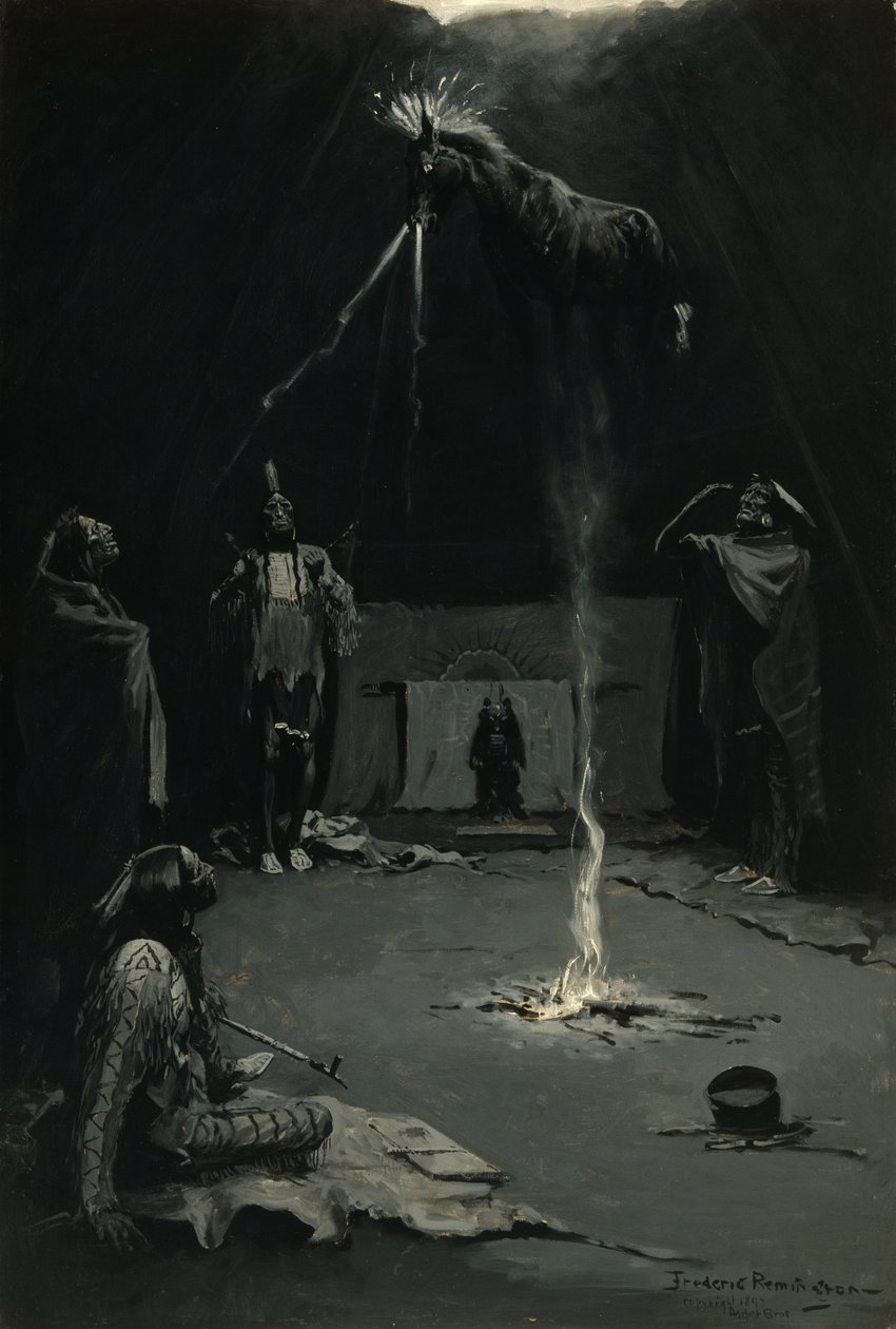 Indisk eldgud (Medicinhästens vandring) av Frederic Remington