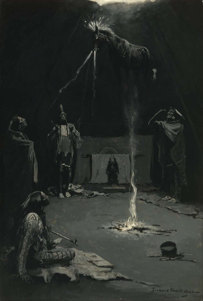Indisk eldgud (Medicinhästens vandring) av Frederic Remington