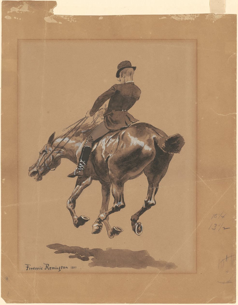 On the Bridle Path, Central Park, New York av Frederic Remington