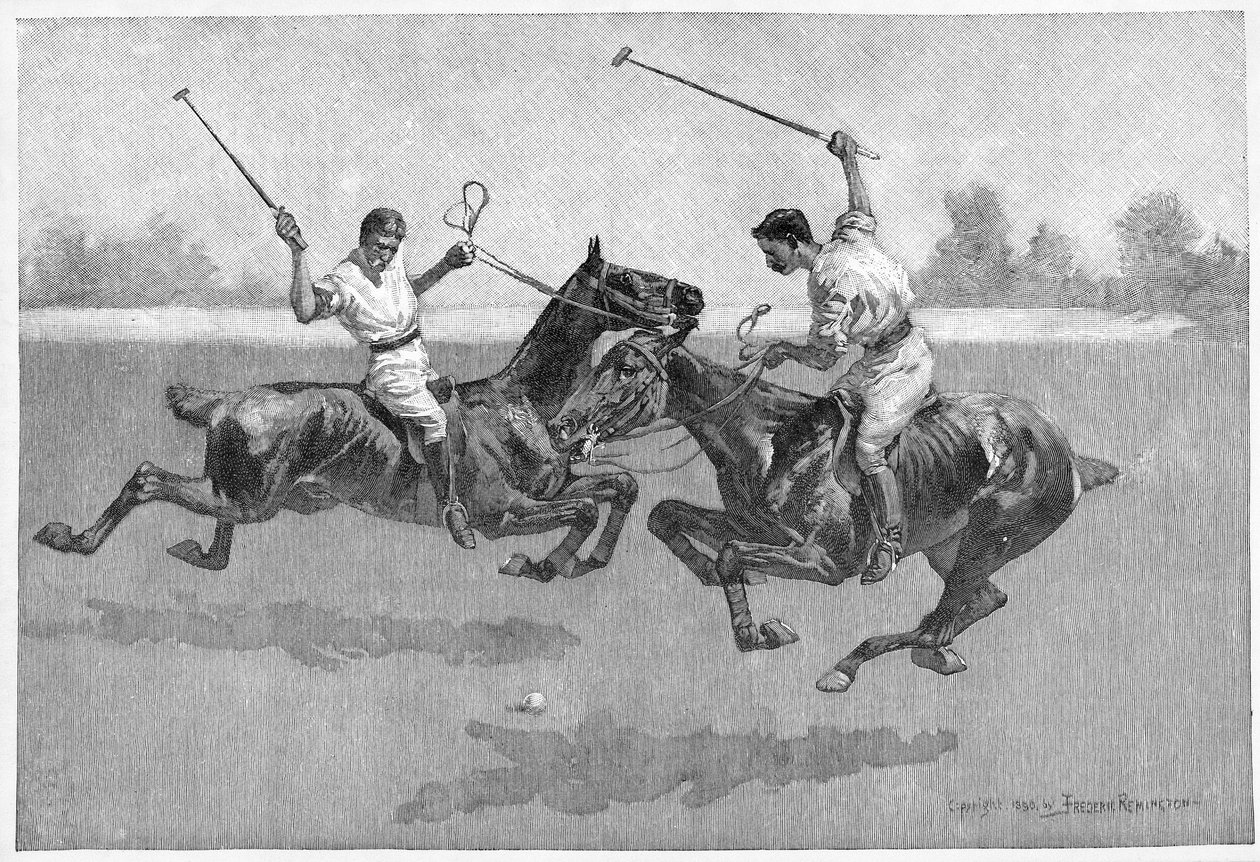 Polospelare av Frederic Remington
