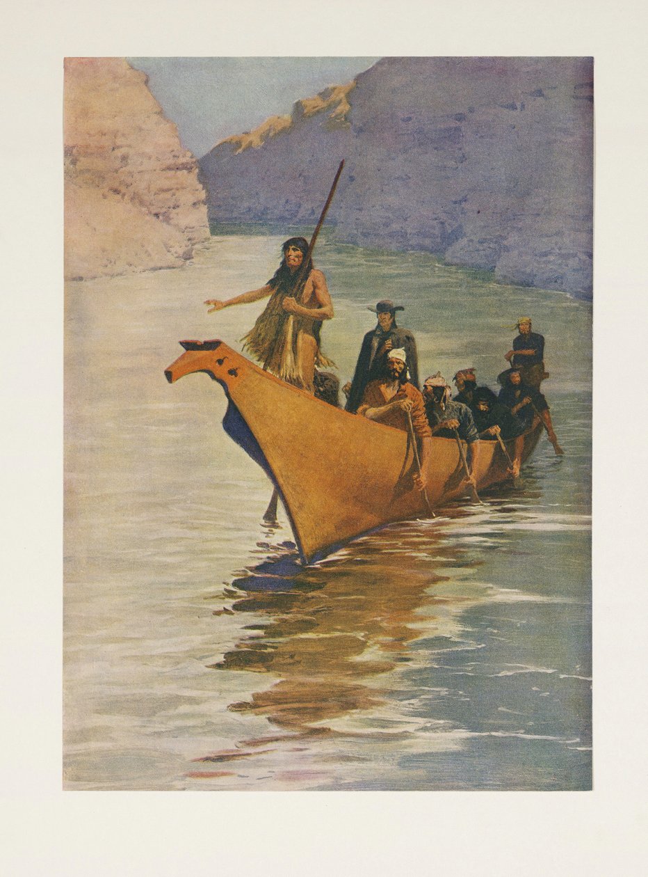 Sir Alexander Mackenzie (1764 - 1820) från Colliers Weekly, pub. 1906 av Frederic Remington