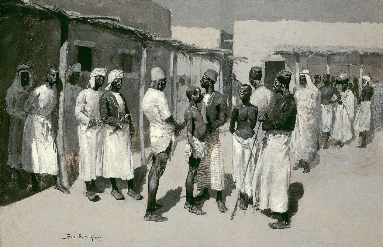 Slavmarknaden av Frederic Remington