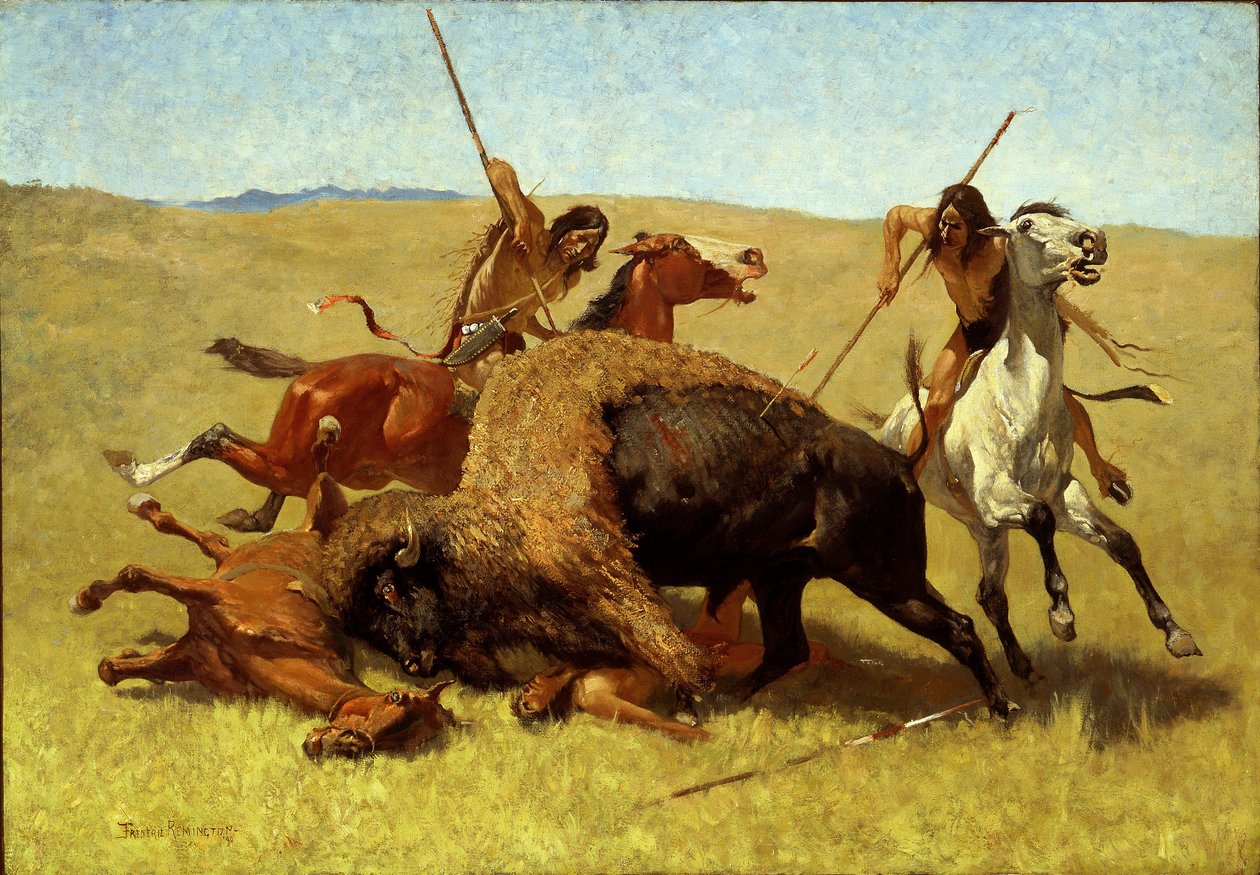 Buffeljakten av Frederic Remington