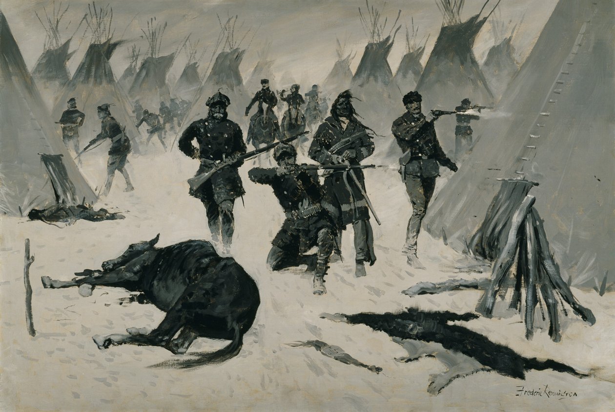Besegrandet av Crazy Horse av Frederic Remington