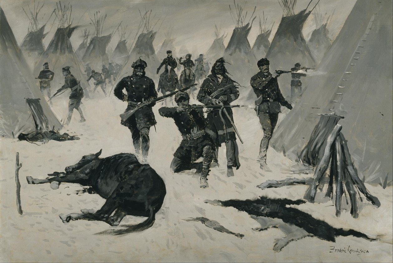Besegrandet av Crazy Horse av Frederic Remington