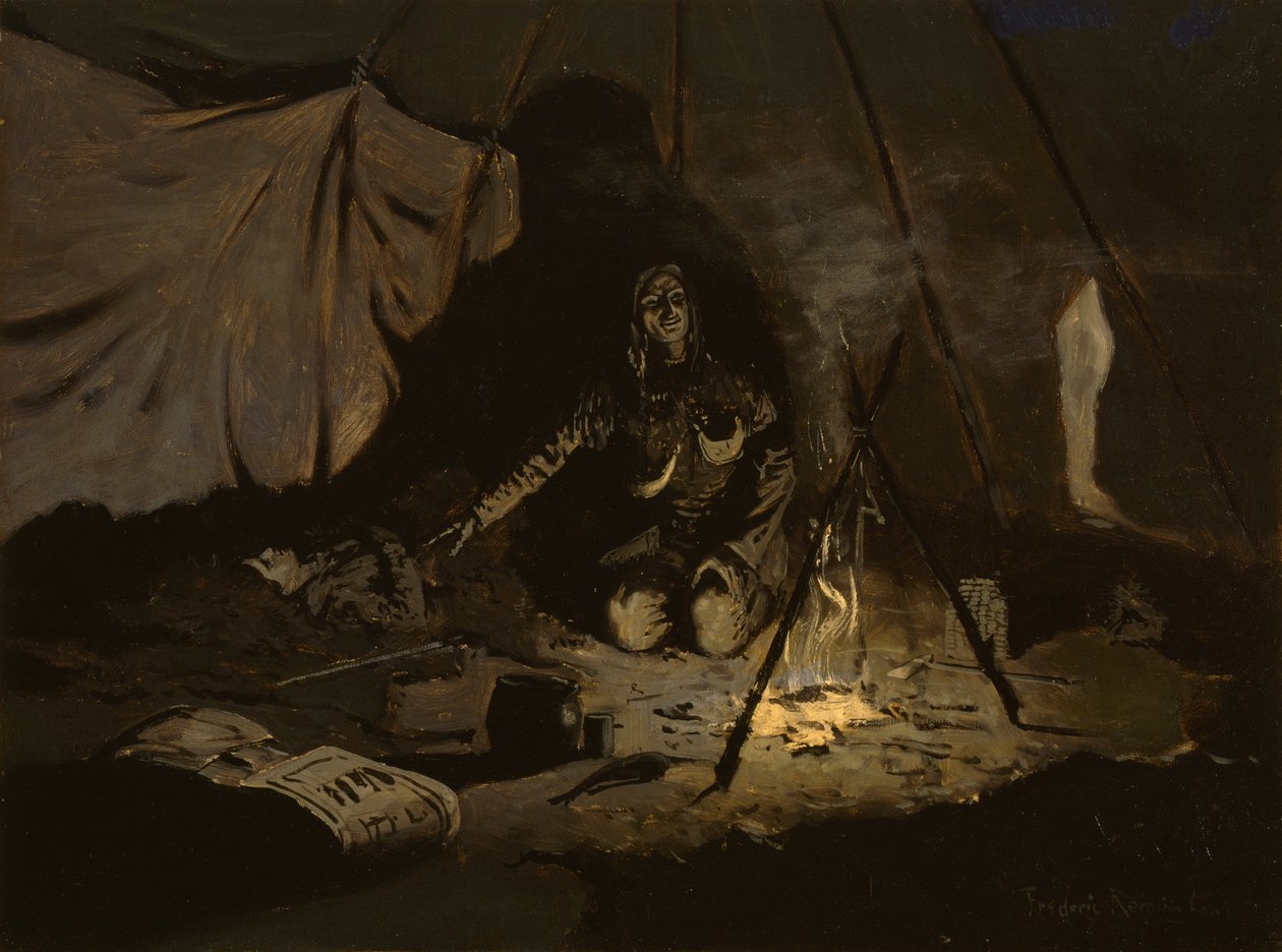 De torra löven hade varat längre än hon, c.1899 av Frederic Remington