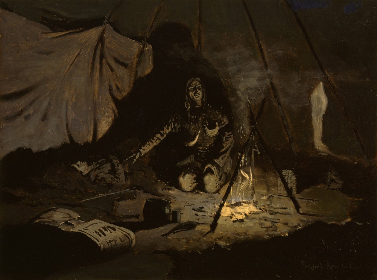 De torra löven varade längre än hon av Frederic Remington