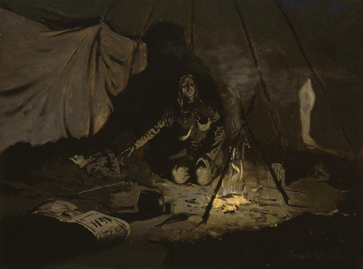 De torra löven varade längre än hon av Frederic Remington
