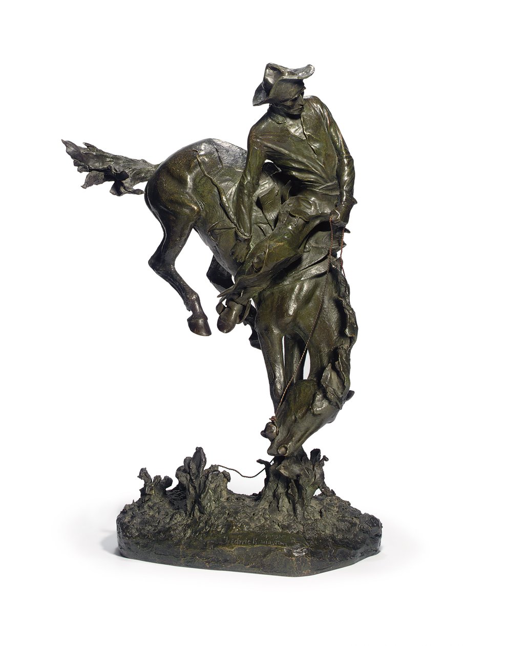 The Outlaw (brons med brungrön patina) av Frederic Remington