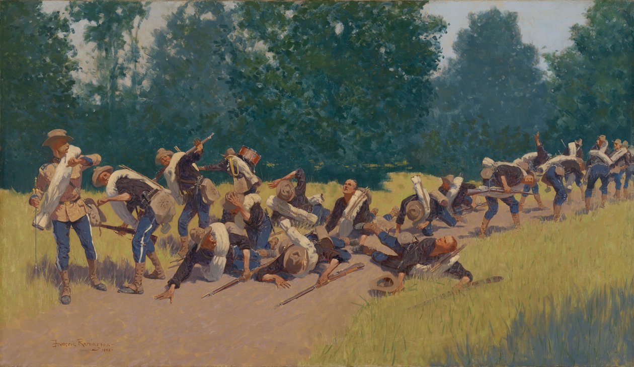 Skriket av splitter på San Juan Hill av Frederic Remington