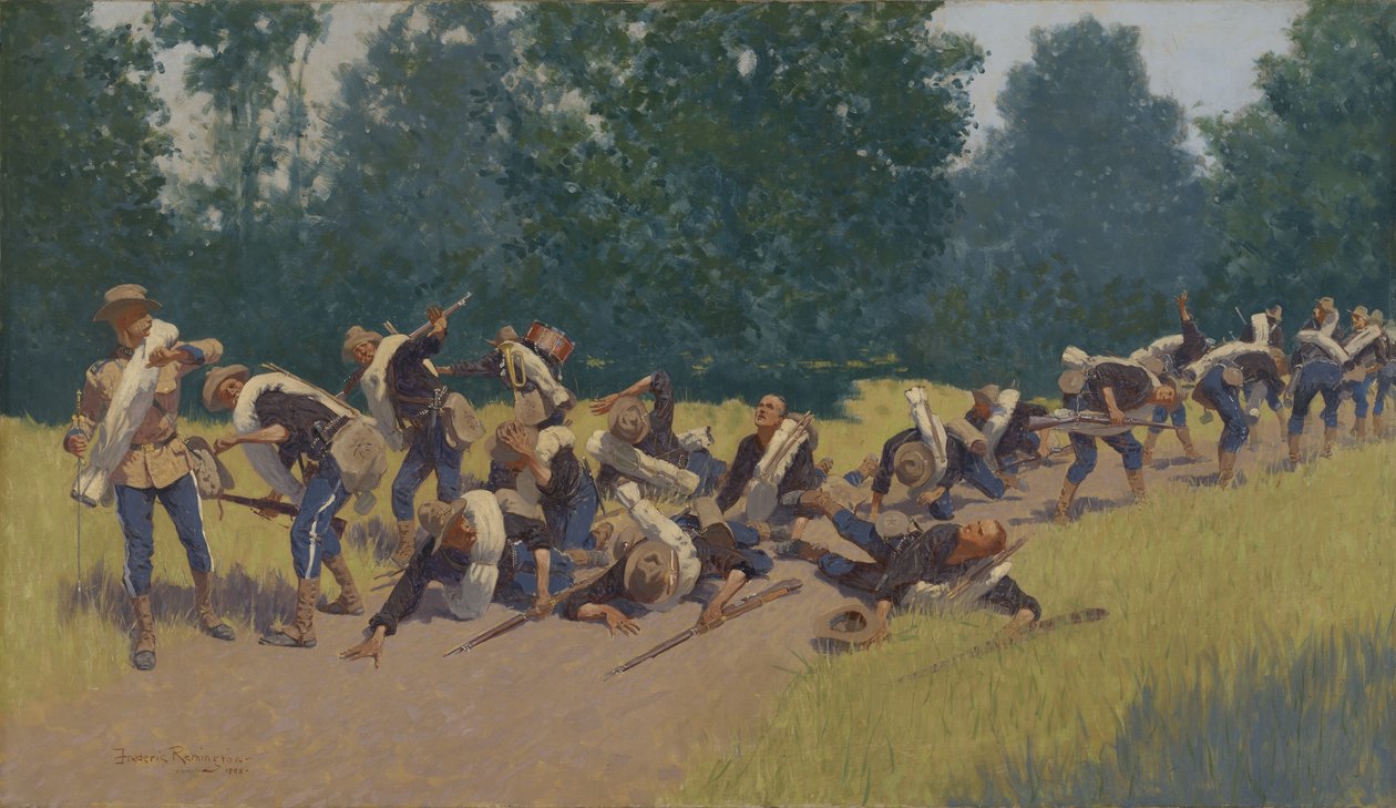 Splittersskriet vid San Juan Hill, 1898 av Frederic Remington